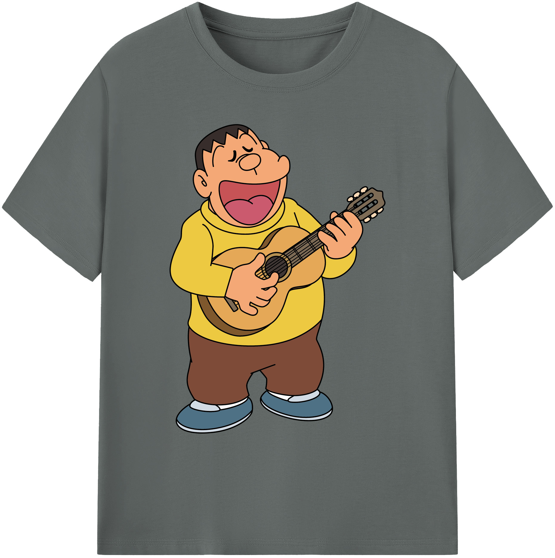 （画像用） ドラえもん 剛田武 Doraemon Gouta Takeshi 綿100％ メンズ半袖Tシャツ｜肌触りやわらか＆通気性